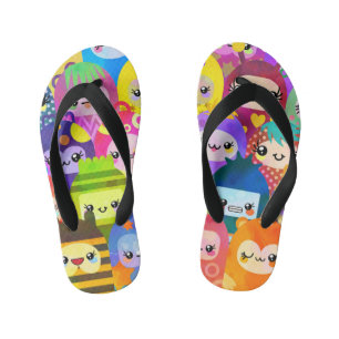 Tongs Enfants Personnages de dessin animé colorés mignons