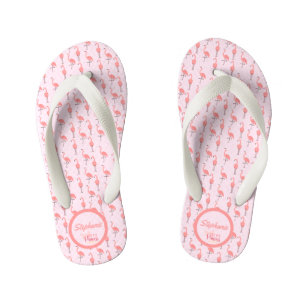 Tongs Enfants Personnaliser Motif Flamant Rose Petite Princesse