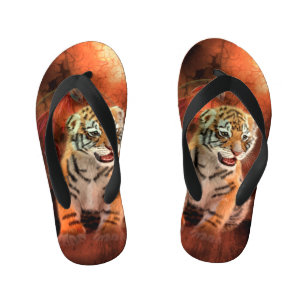 Tongs Enfants Petit tigre mignon