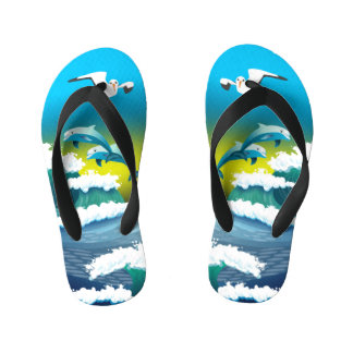 Tongs Enfants Plage des dauphins de mer