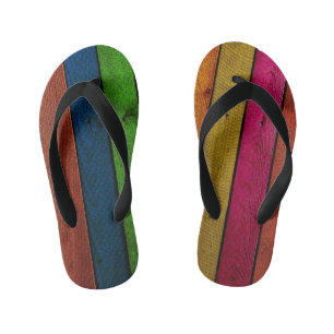 Tongs Enfants planches en bois de belle couleur