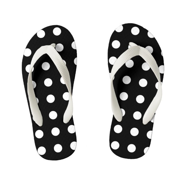 Tongs Enfants Points noirs et blancs modernes (Semelle)