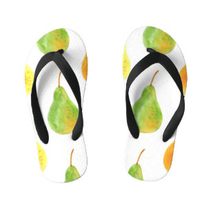 Tongs Enfants Poires dessinées à la main, aquarelle image alimen