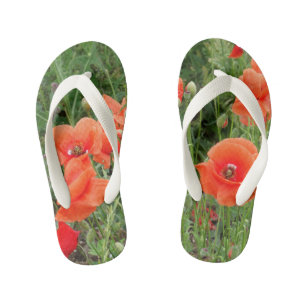Tongs Enfants Poppies Rouges Tournes, Enfants