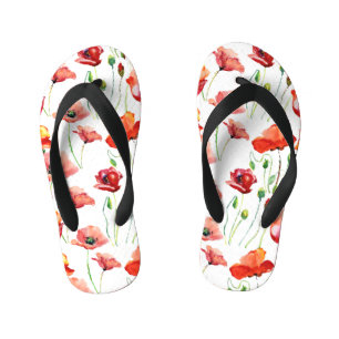 Tongs Enfants Poppy Blossom : Simple Arrière - plan sans couture