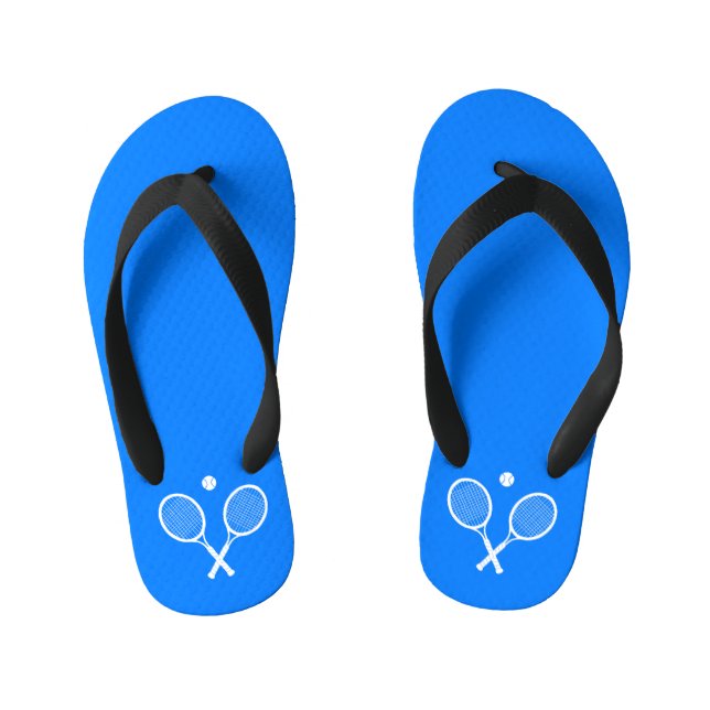 Tongs Enfants Raquettes de tennis Blue Background (Semelle)