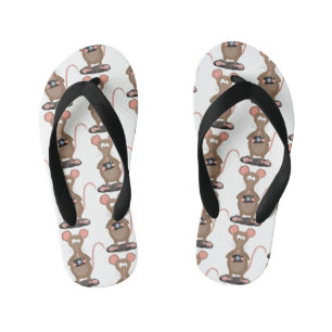 Tongs Enfants Rat drôle avec dessin animé de la caméra