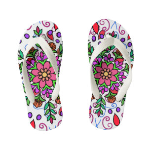Tongs Enfants Sandale Mandala Floral