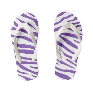 Tongs Enfants Sandales à rabat à rayures zèbre violet pour enfan