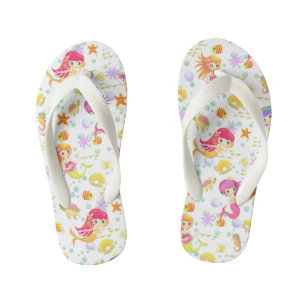 Tongs Enfants Sirènes blanches