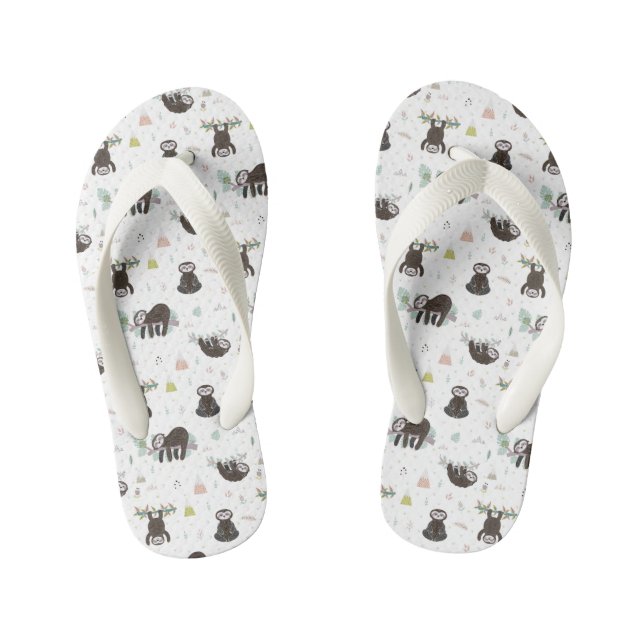 Tongs Enfants Sleepy Sweet Sloth Motif (Semelle)