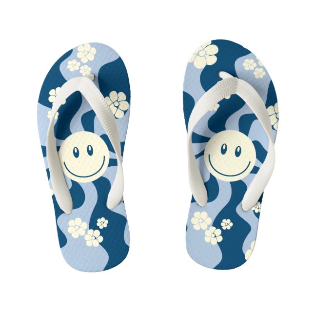 Tongs Enfants Smile - Bleu foncé, Bleu clair et Crème (Semelle)