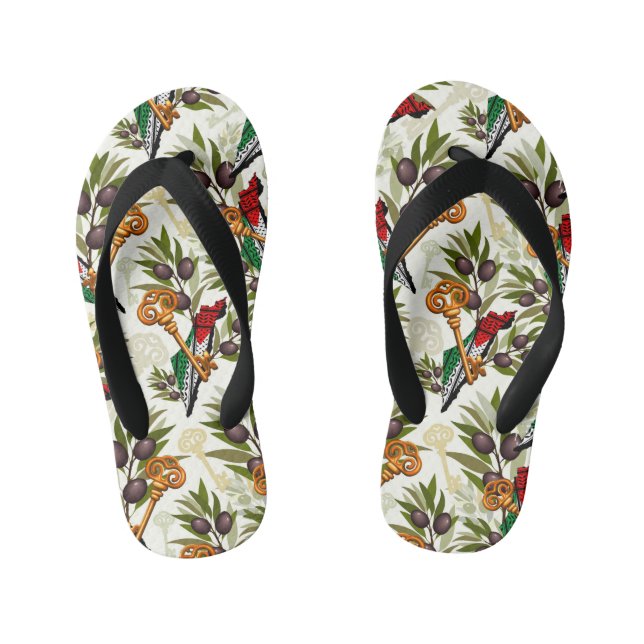 Tongs Enfants Symbole clé palestinien du droit au retour (Semelle)