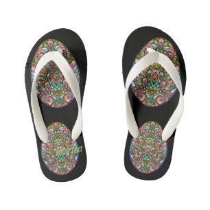 Tongs Enfants T-Shirt Bio pour Enfants Motif de Pâques Psychédél