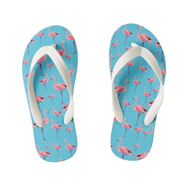 Tongs Enfants Tropical Summer Pink Flamingo Pattern (Semelle)