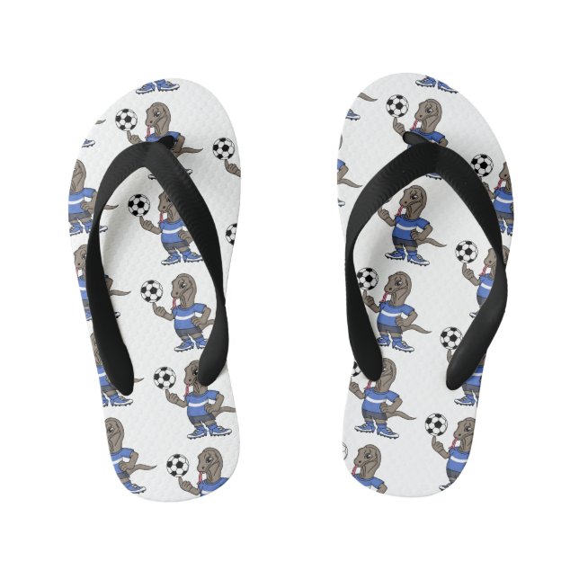 Tongs Enfants Un dragon de Komodo amusant qui joue au dessin ani (Semelle)