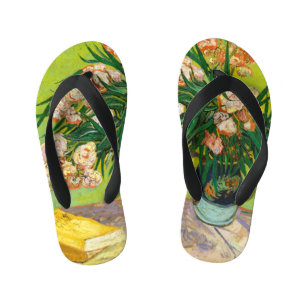Tongs Enfants Vase de Vincent Van Gogh avec oleandres et livres