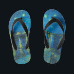 Tongs Enfants Vincent Van Gogh Étape Nuit Sur Le Rhône<br><div class="desc">Vincent Van Gogh Étape Nuit Sur Le Rhône</div>