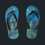 Tongs Enfants Vincent Van Gogh Étape Nuit Sur Le Rhône<br><div class="desc">Vincent Van Gogh Étape Nuit Sur Le Rhône</div>