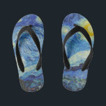 Tongs Enfants Vincent Van Gogh Nuit étoilée Art fin vintage<br><div class="desc">Vincent Van Gogh Nuit étoilée Sandales pour enfants en Art fin vintage</div>