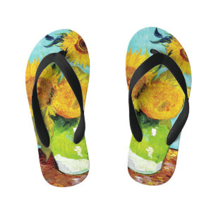 Tongs Enfants Vincent Van Gogh Trois Tournesols Dans Un Vase Art