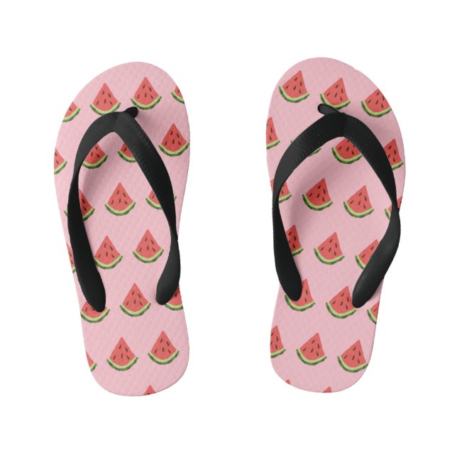 Tongs Enfants Watermelon Wedges Kids Flip Flops (rose et rouge) (Semelle)