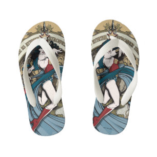 Tongs Enfants Wonder Woman Art Nouveau Panel