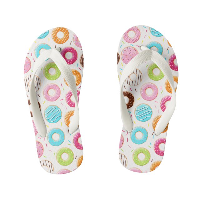 Tongs Enfants Yummy colorée saupoudrent les beignets motif (Semelle)