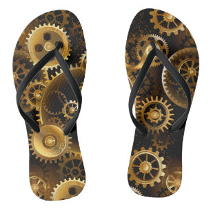 Tongs Engrenages en laiton Steampunk sans soudure