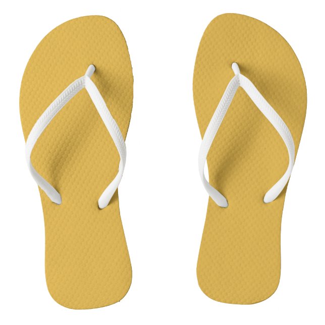 Tongs Epicé moutarde Jaune couleur solide Impression, Vi (Semelle)