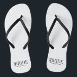 Tongs Épouse de l'équipe Maid of Honor Bridal Party Flip<br><div class="desc">Personnalisez le texte personnalisé ci-dessus. Vous pouvez trouver d'autres éléments de coordination dans notre collection "For Team Bride".</div>