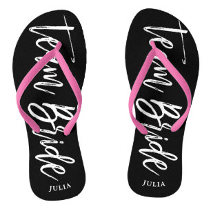 Tongs Épouse d'équipe Mariage de nom personnalisé du st