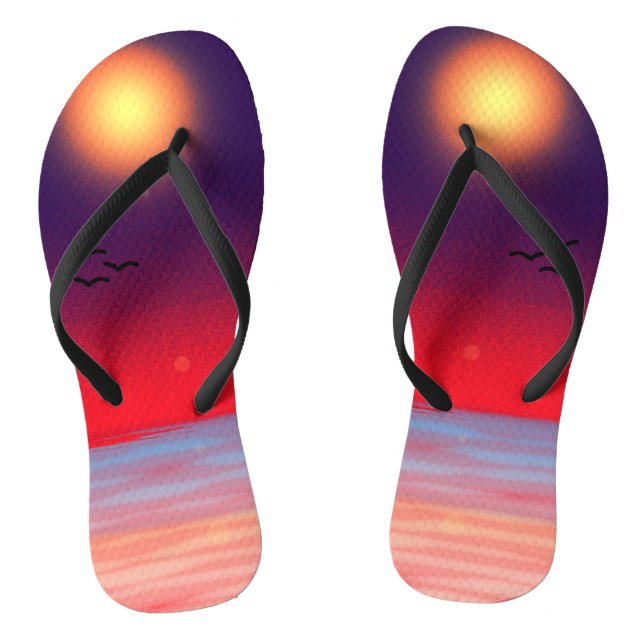 Tongs Été Violet Plage Soleil Brûlant (Semelle)