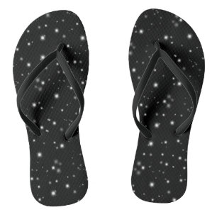 Tongs Étincelles de lumière noir et blanc