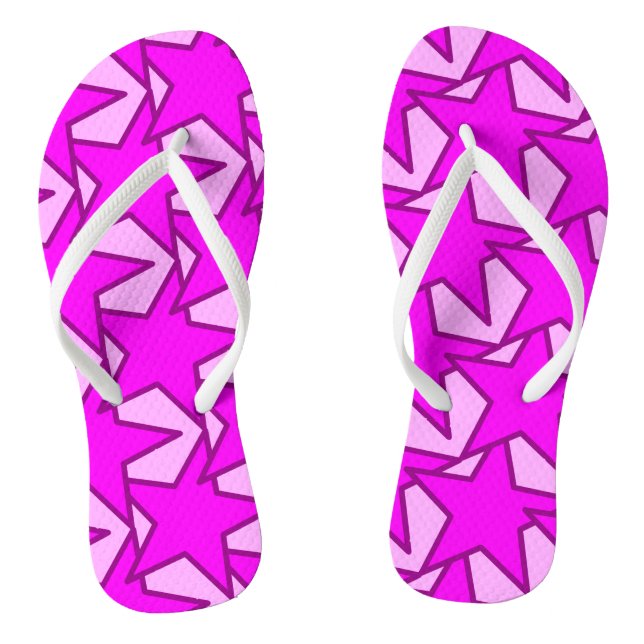 Tongs Étoile géométrique moderne - violet et rose (Semelle)