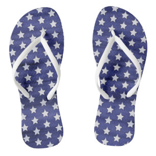 Tongs Étoile patriotique du 4 juillet américain
