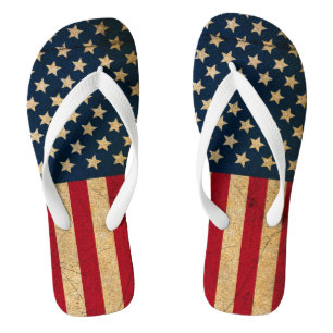 Tongs Étoiles du drapeau américain d'Amérique et tong