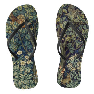 Tongs Faisan d'arbre boisé William Morris
