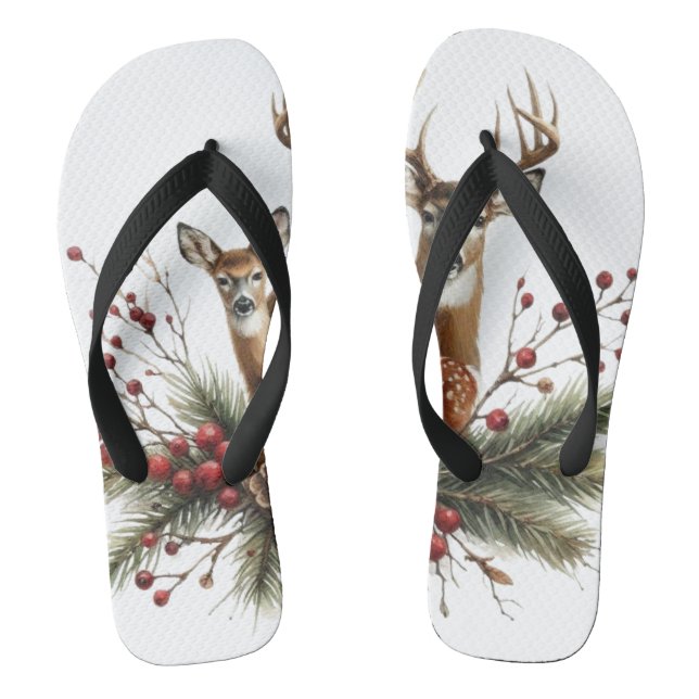 Tongs Famille de cerfs  (Semelle)