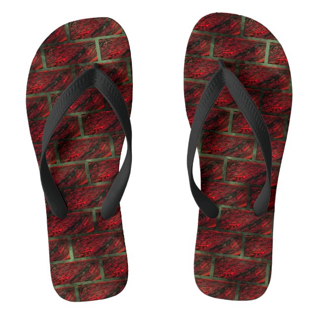 Tongs Faux mur de briques ou tuiles exposés le simulant? (Semelle)