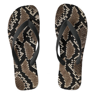 Tongs Faux Reticulé Python Snake Skin Flip Flops