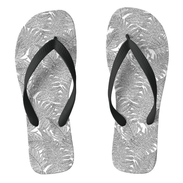 Tongs Ferme en noir et blanc (Semelle)