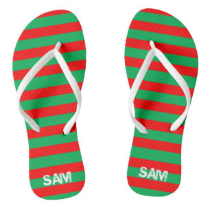 Tongs Fêtes de Noël Frappes personnalisées Flip Flops Th