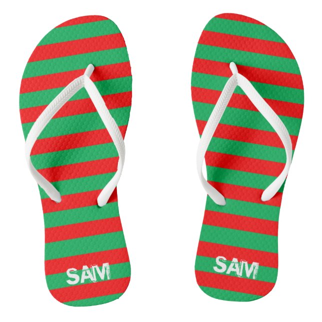 Tongs Fêtes de Noël Frappes personnalisées Flip Flops Th (Semelle)