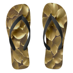 Tongs Feuille d'or