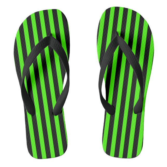 Tongs Feuilles à feuilles vertes et noires (Semelle)