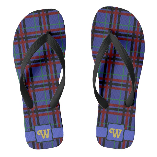 Tongs Feuilles À Tissu Plaid À Bijoux (Semelle)