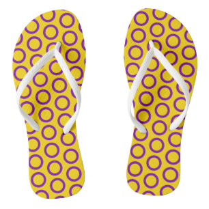 Tongs Feuilles de drapeau intersexe