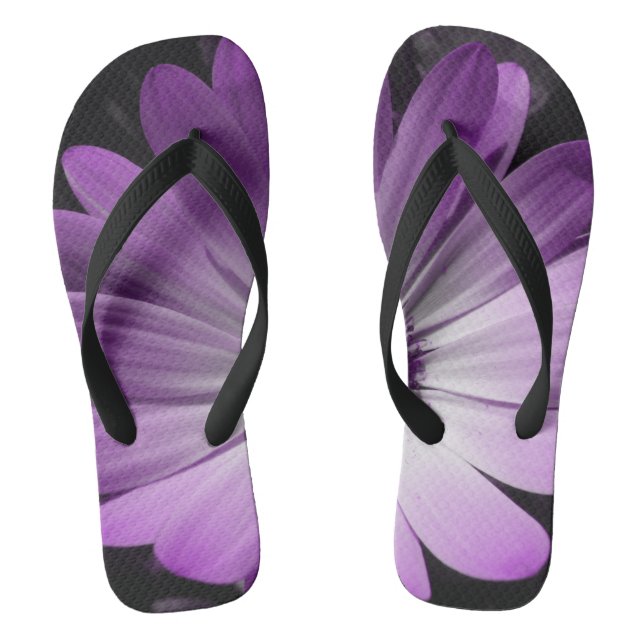 Tongs Feuilles de fleur de marmite violet (Semelle)