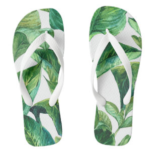 tongs feuilles de la jungle tropicale